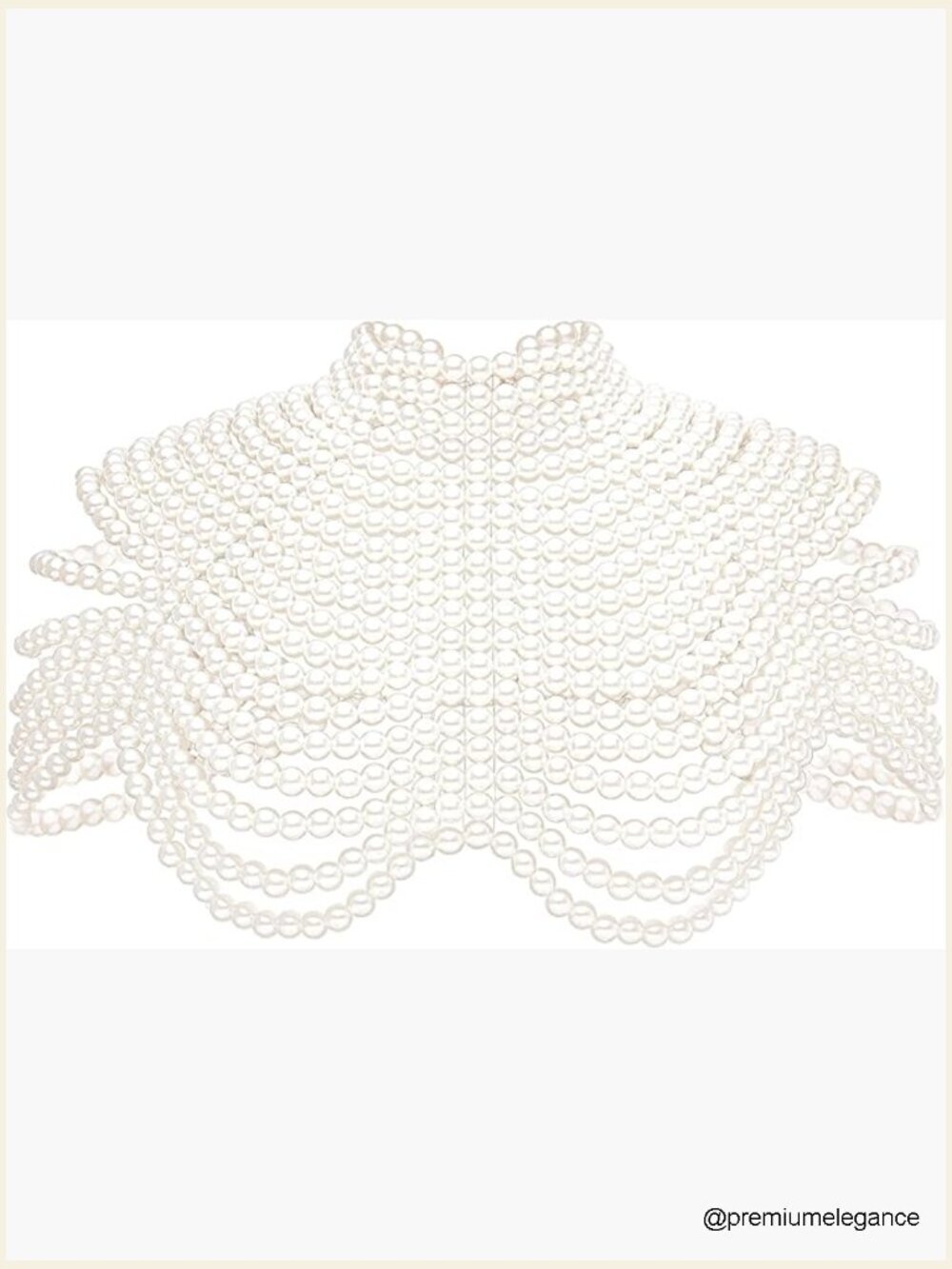 Vintage Pearl Body Chain Necklace Top Shawl Handmade Jewelry for Party